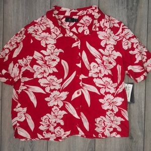 Volcom Hawaiian print shirt NWT